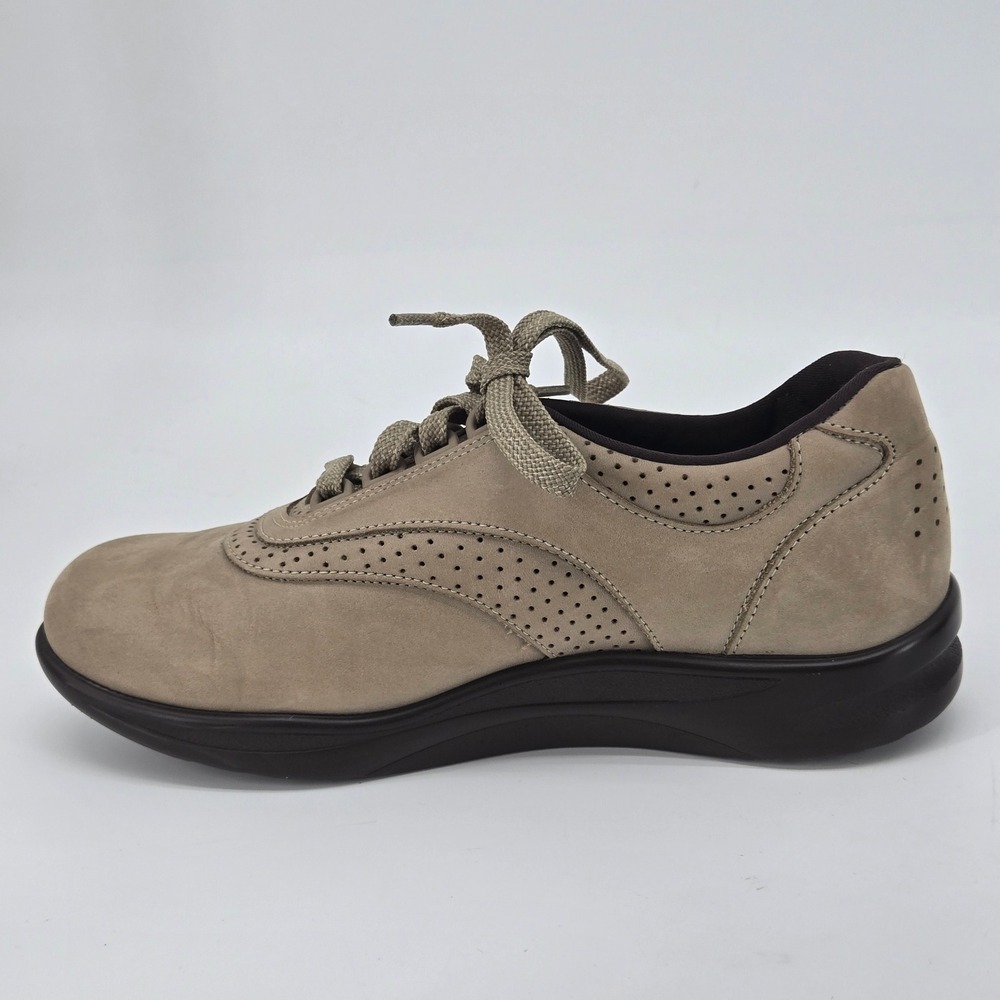 SAS Walk Easy Taupe Gray Nubuck Orthopedic Comfort Walking Shoe 8 W Wide - Picture 10 of 13